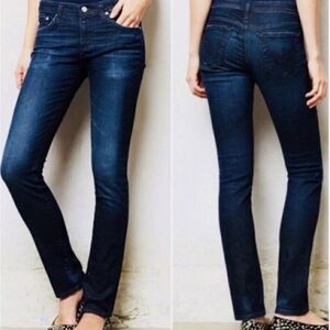 EUC AG Adriano Goldschmied Stevie Slim Straight Mid Rise  Jeans Size 27R